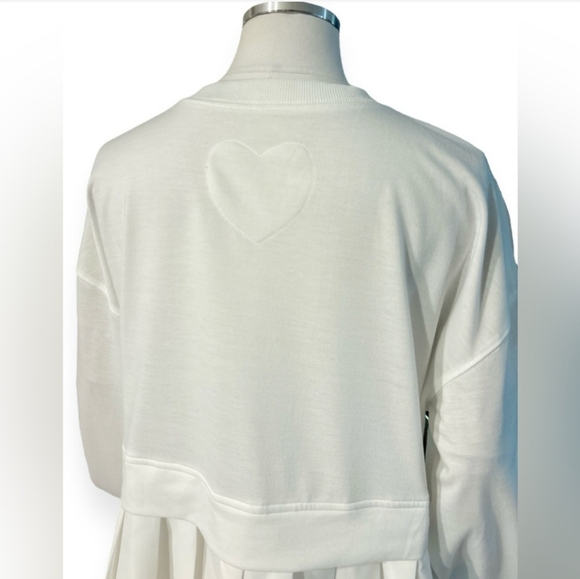 NEW FASHION Oversized White Sweatshirt Tunic Dress NWT! - Picture 6 of 9